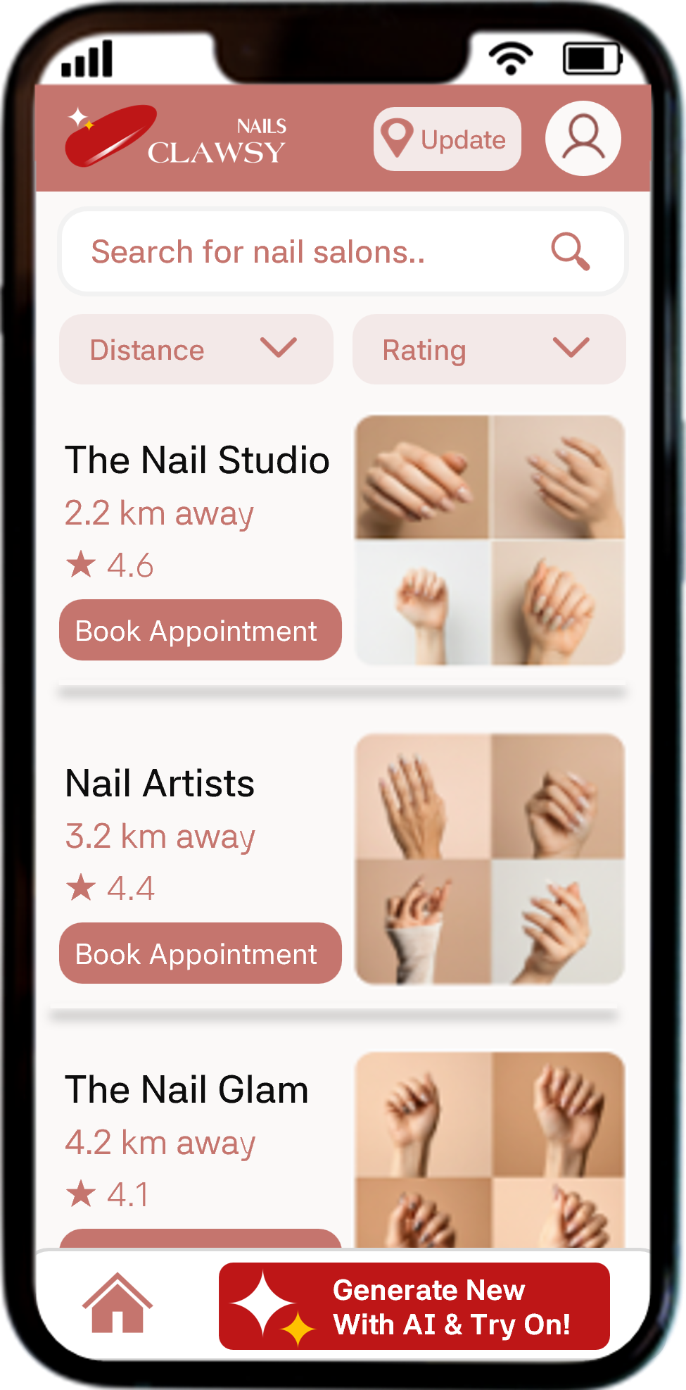 Clawsy Nails App Preview